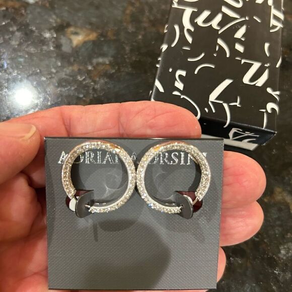 Women’s Adriana Orsini hoop earrings - Picture 4 of 5